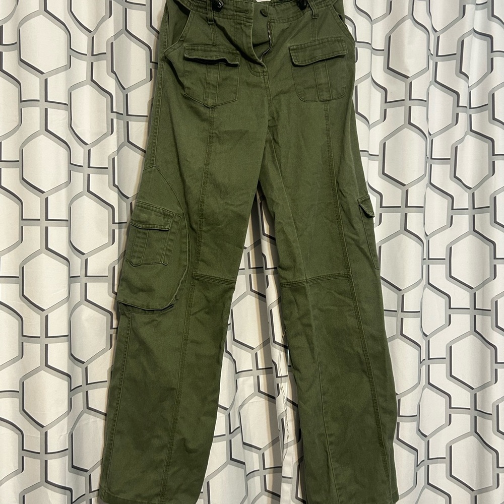 Brandy Melville Olive Green Straight Leg Pants